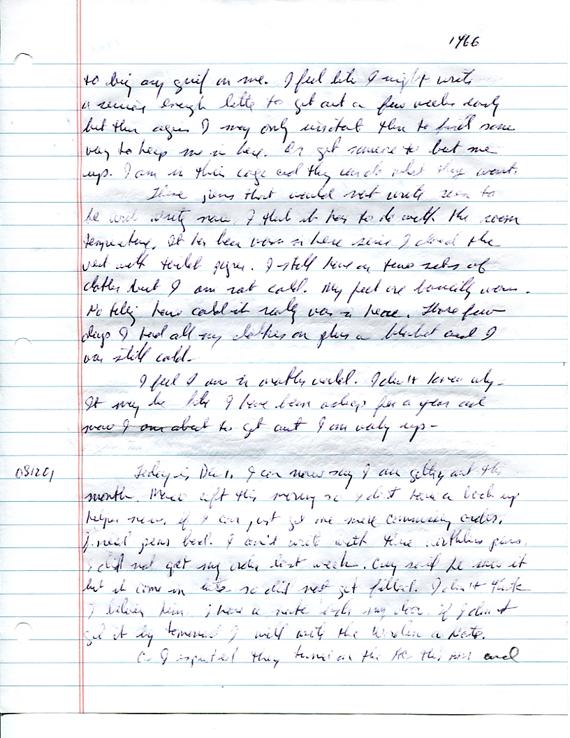 Dr John WorldPeace 2008 Prison Journal